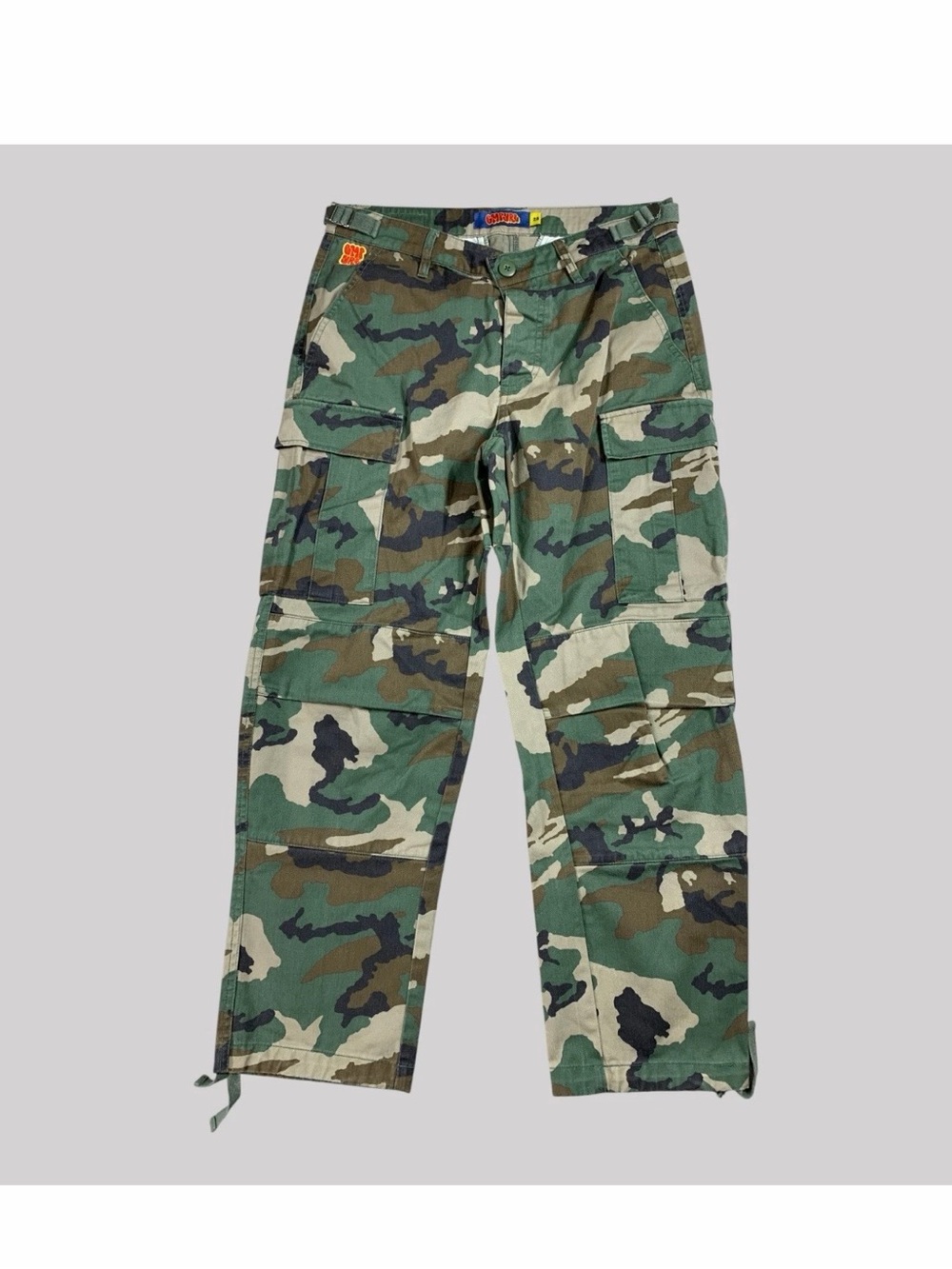 Empyre Men's Woodland Camo Cargo Pants - Green & Brown 0608